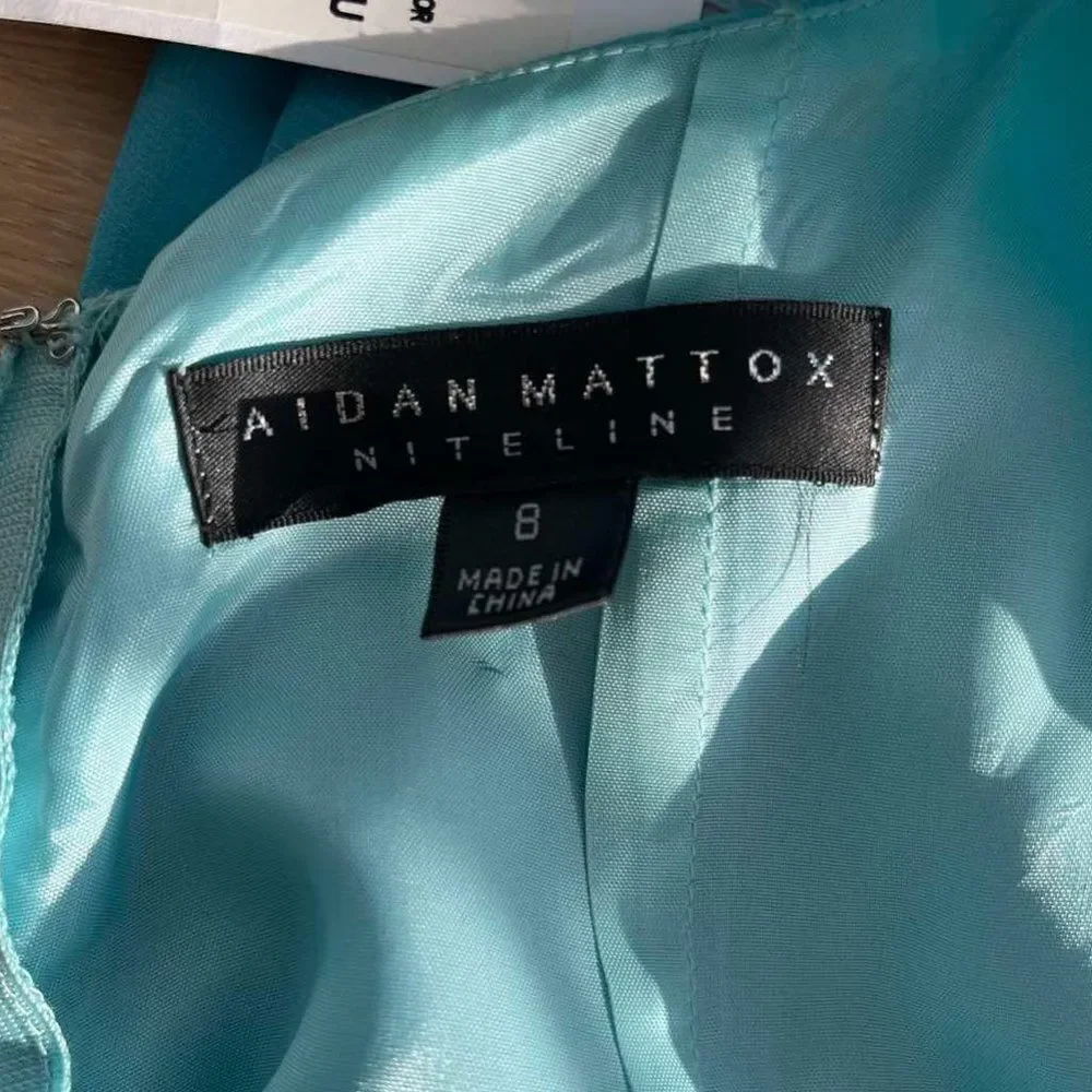 Aidan by Aidan Mattox Teal Mini Dress - Picture 5 of 11
